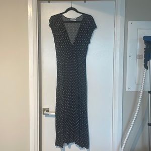 Navy Polka Dot Dress